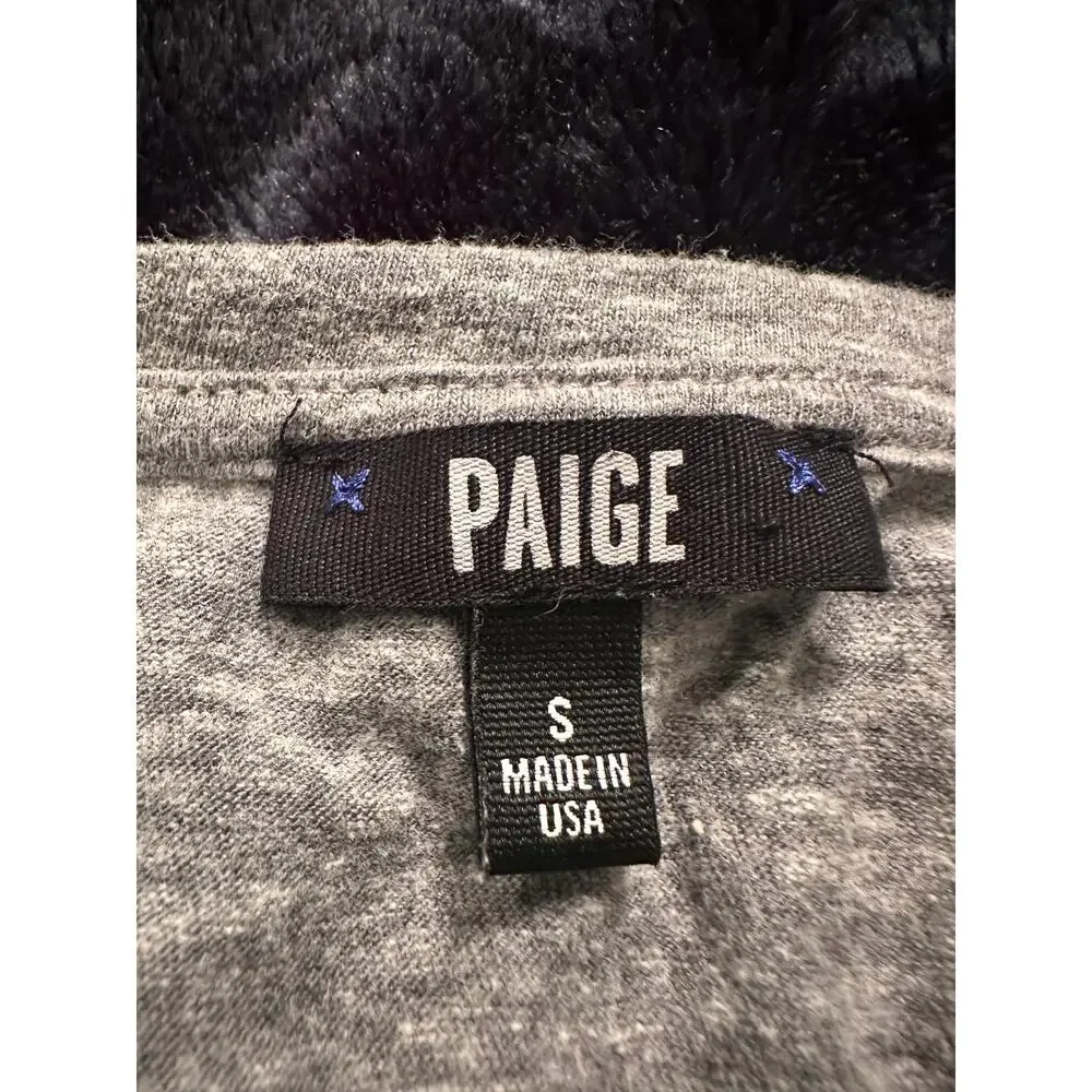 PAIGE ADALIE RUFFLE TEE SHIRT MINIDRESS W/ POCKETS -S